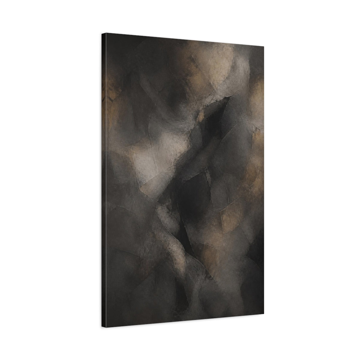 Main Mockup. Abstract Charcoal Passage shown as canvas print