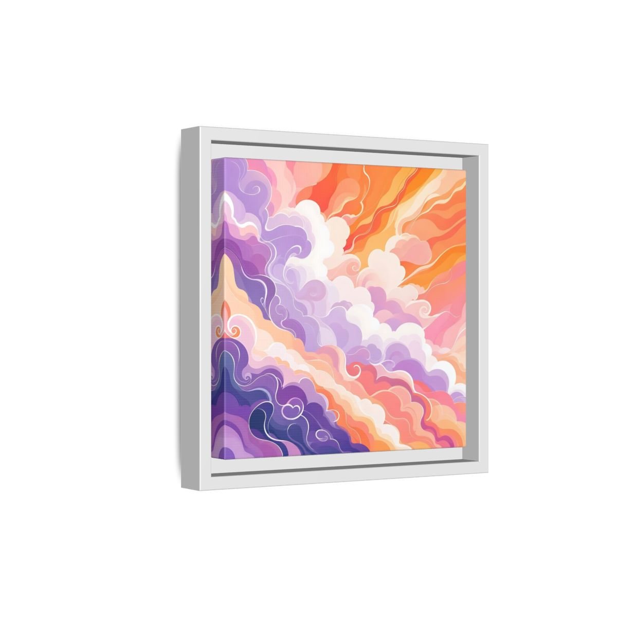 Abstract Clouds Colorful Framed Canvas Print – Living Room, Above Couch - YesArtYes