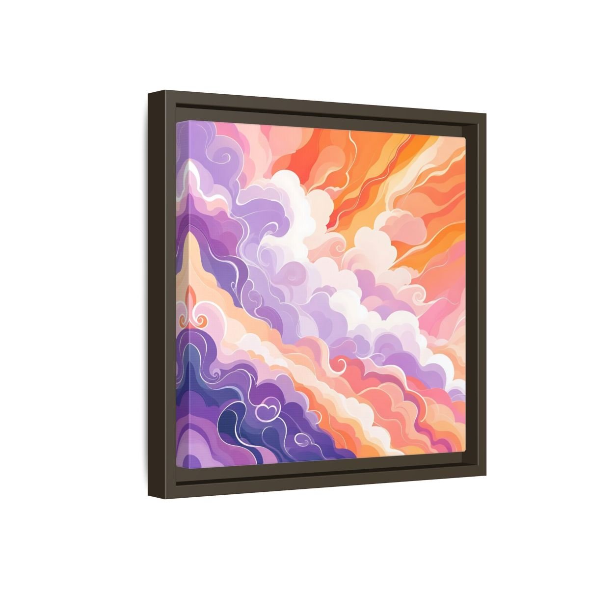 Abstract Clouds Colorful Framed Canvas Print – Living Room, Above Couch - YesArtYes