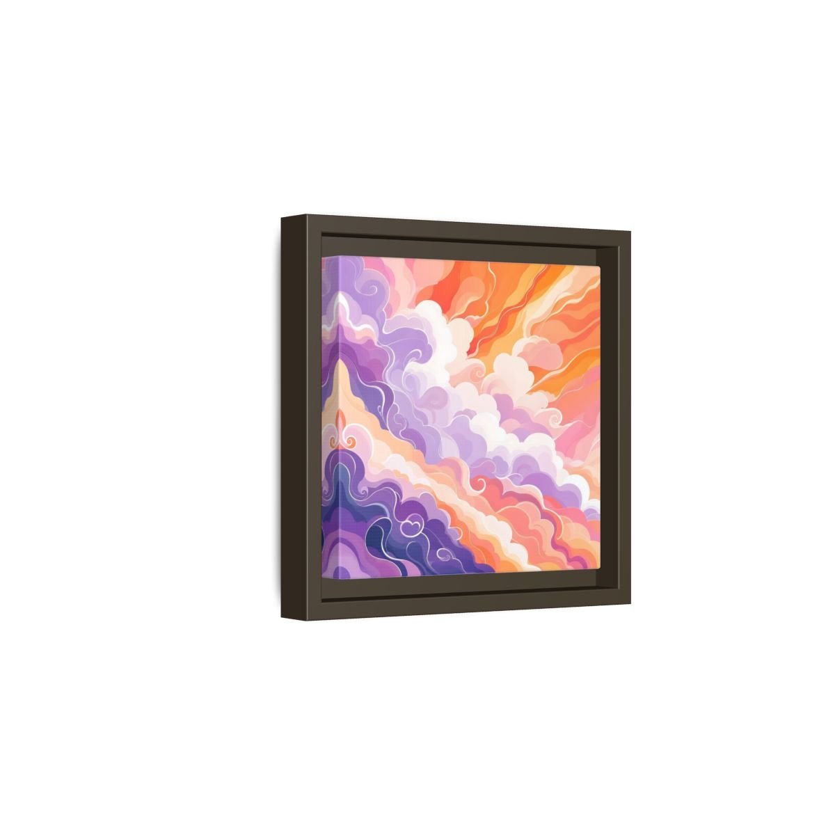 Abstract Clouds Colorful Framed Canvas Print – Living Room, Above Couch - YesArtYes