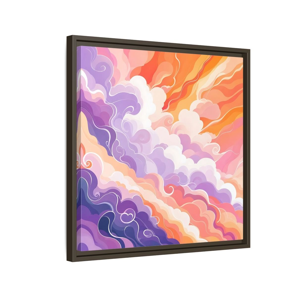 Abstract Clouds Colorful Framed Canvas Print – Living Room, Above Couch - YesArtYes