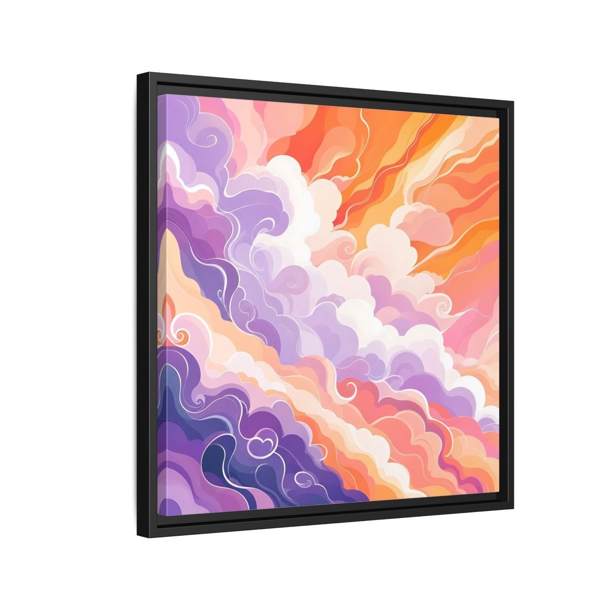 Abstract Clouds Colorful Framed Canvas Print – Living Room, Above Couch - YesArtYes