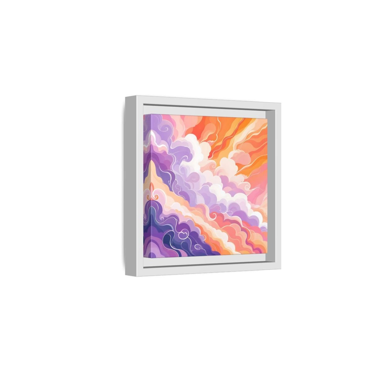 Abstract Clouds Colorful Framed Canvas Print – Living Room, Above Couch - YesArtYes