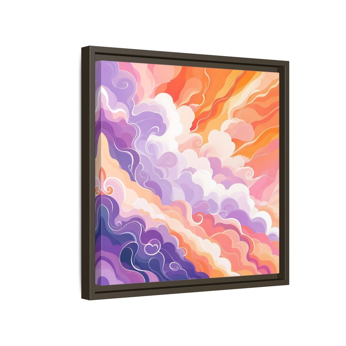 Abstract Clouds Colorful Framed Canvas Print – Living Room, Above Couch - YesArtYes