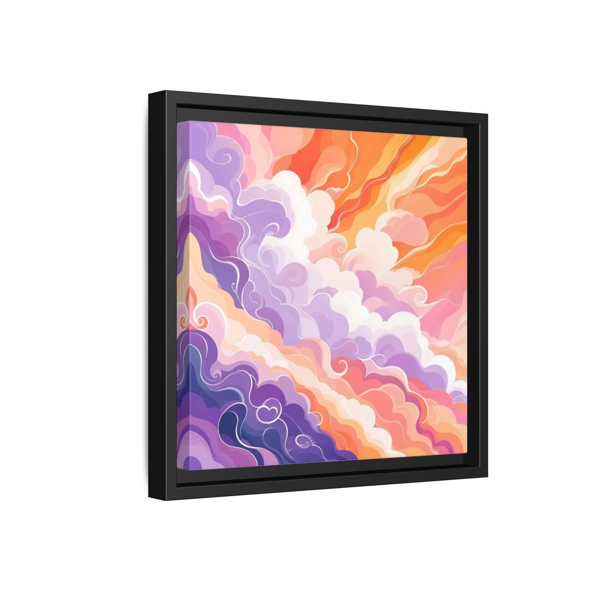 Abstract Clouds Colorful Framed Canvas Print – Living Room, Above Couch - YesArtYes