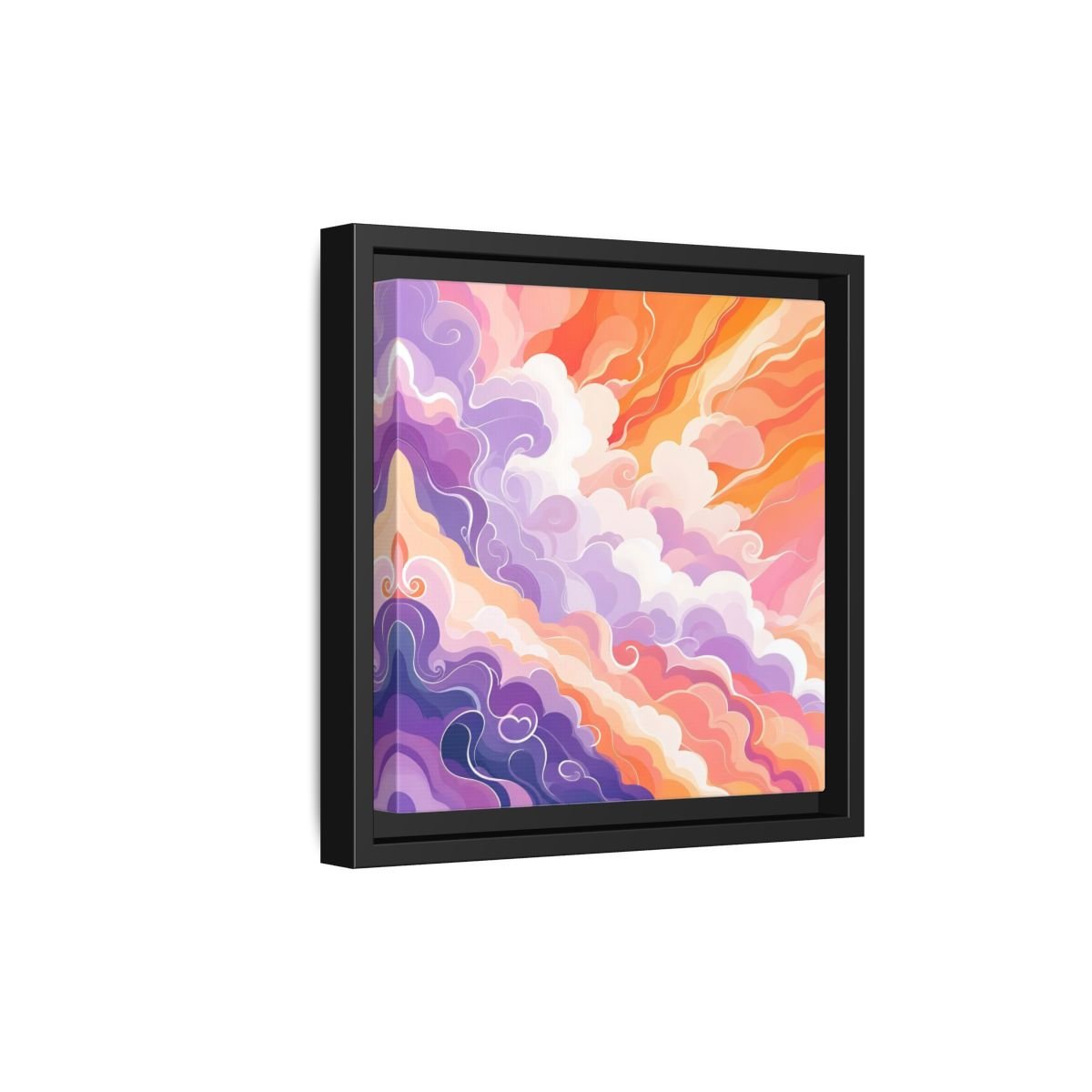 Abstract Clouds Colorful Framed Canvas Print – Living Room, Above Couch - YesArtYes