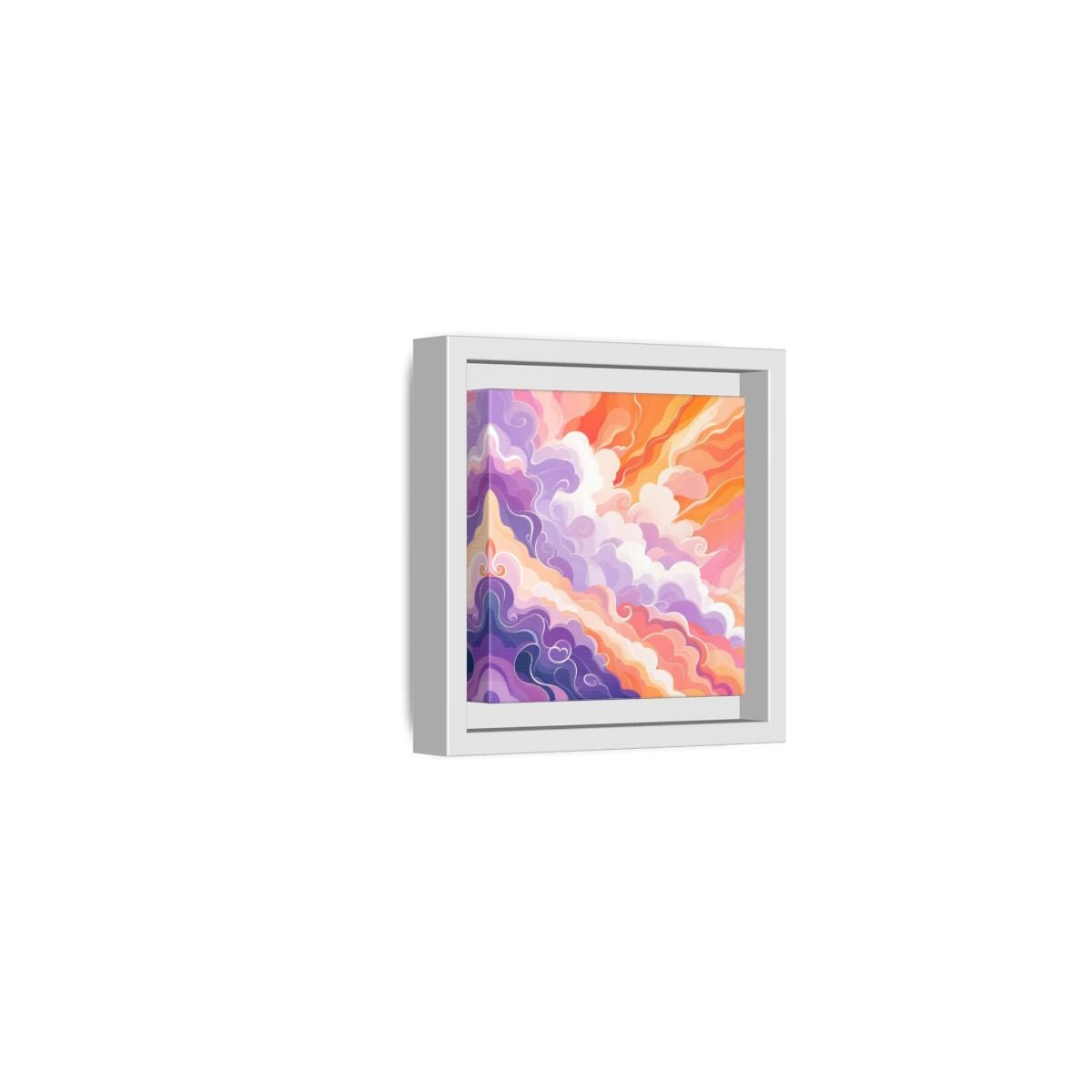 Abstract Clouds Colorful Framed Canvas Print – Living Room, Above Couch - YesArtYes