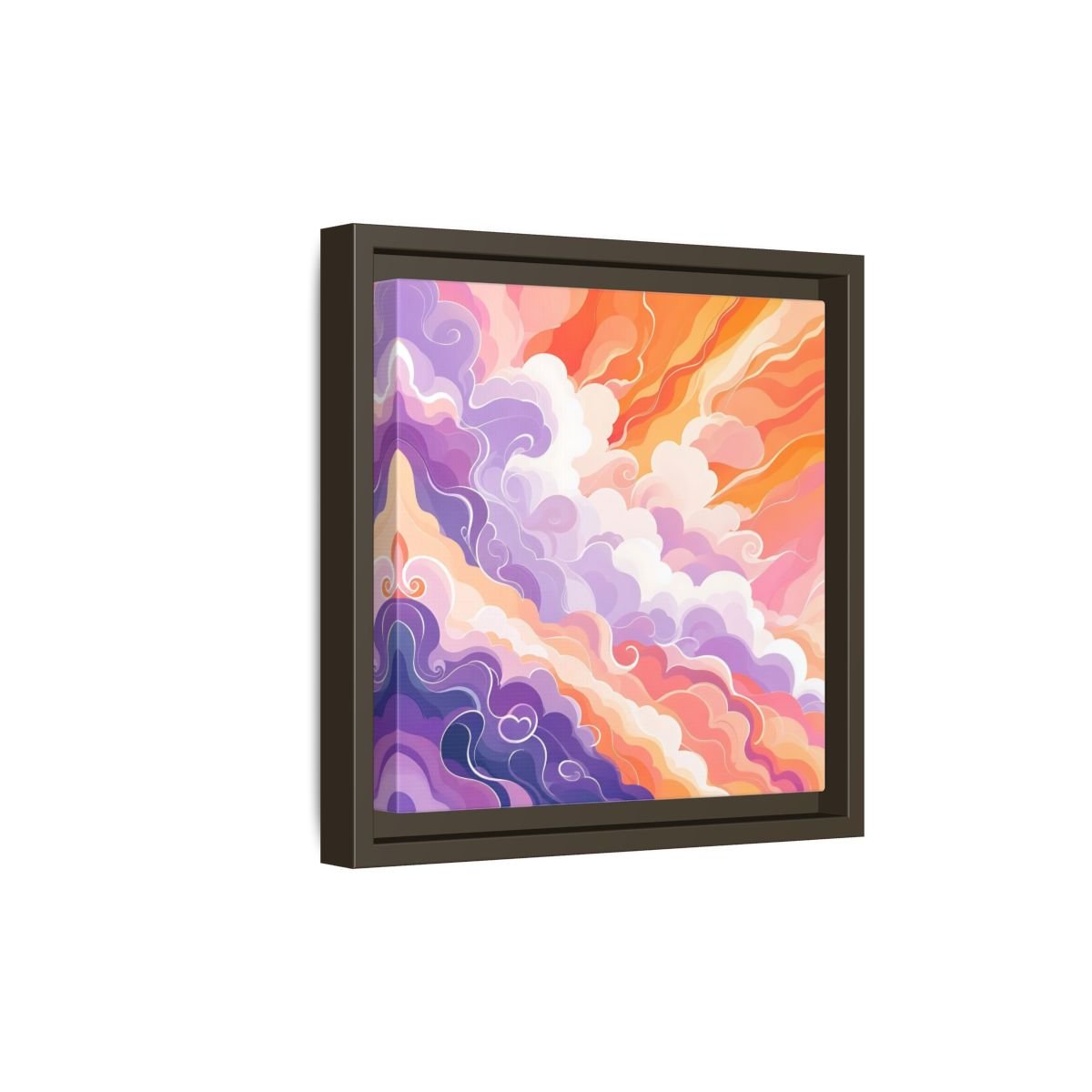 Abstract Clouds Colorful Framed Canvas Print – Living Room, Above Couch - YesArtYes