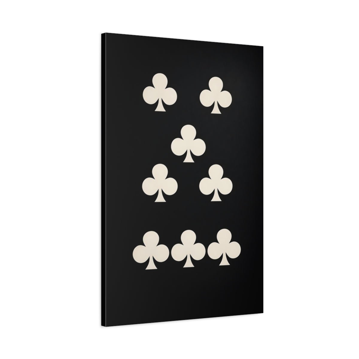 Abstract Club Symbols Black Cream Design - Canvas Wall Art Print - YesArtYes
