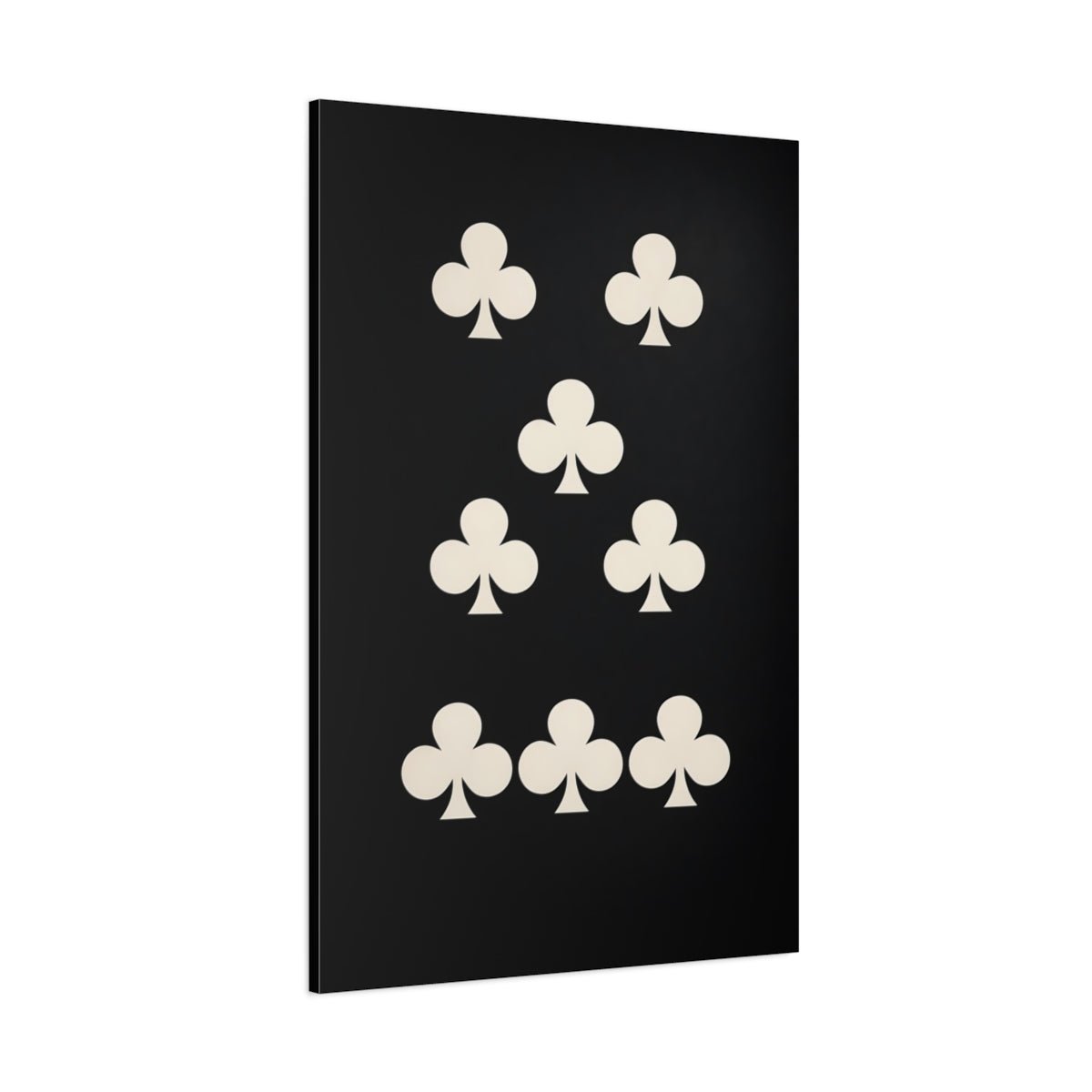 Abstract Club Symbols Black Cream Design - Canvas Wall Art Print - YesArtYes