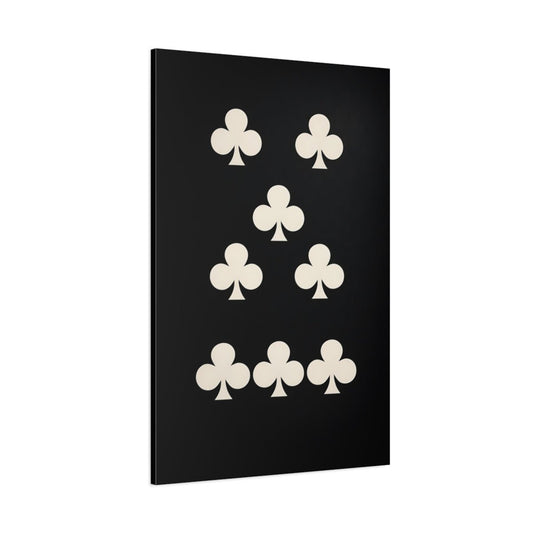 Abstract Club Symbols Black Cream Design - Canvas Wall Art Print - YesArtYes