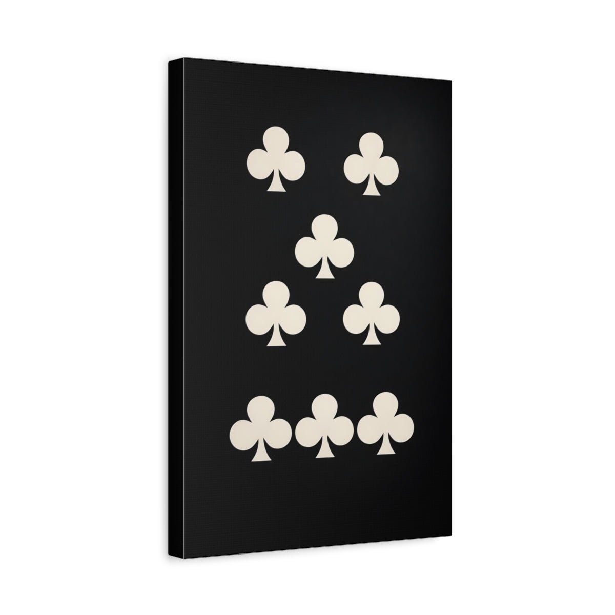Abstract Club Symbols Black Cream Design - Canvas Wall Art Print - YesArtYes