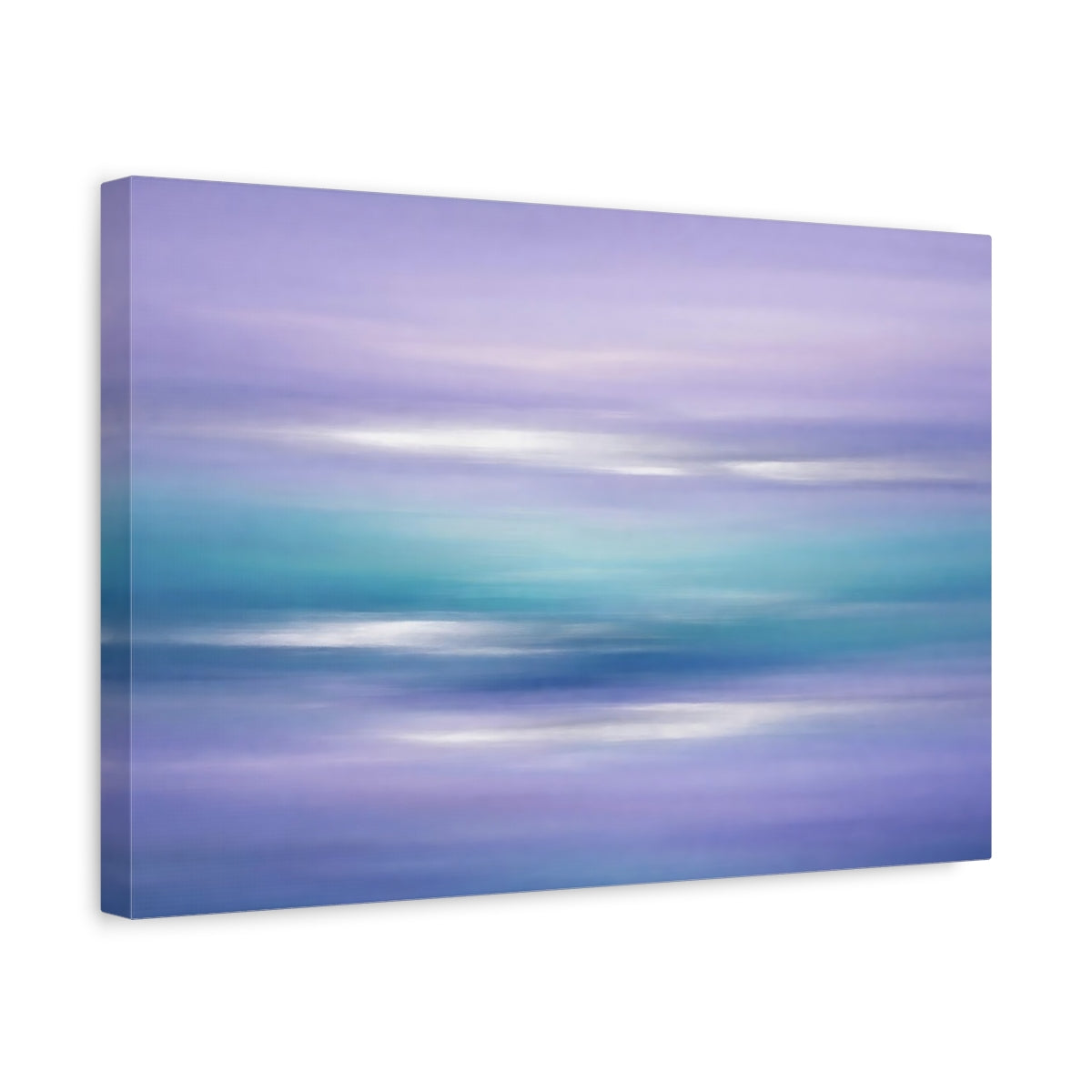 Side Mockup 4. Abstract Color Gradient Purple And Teal shown as stretched canvas wall art