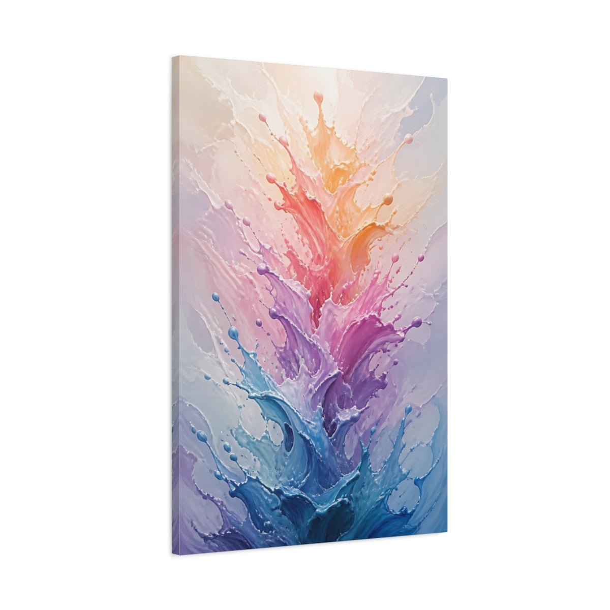 Abstract Color Splashes Colorful Canvas Wall Art Print – Living Room, Above Console Table - YesArtYes