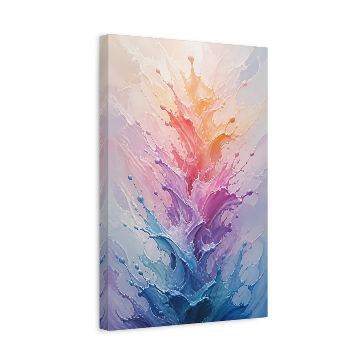 Abstract Color Splashes Colorful Canvas Wall Art Print – Living Room, Above Console Table - YesArtYes