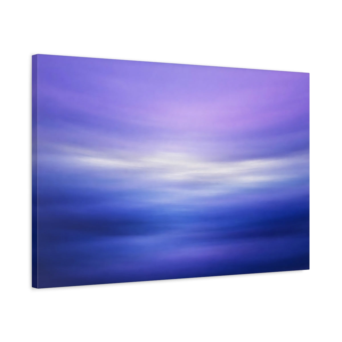 Side Mockup 2. Abstract Abstract Colors Purple Blue Gradient shown as stretched canvas wall art