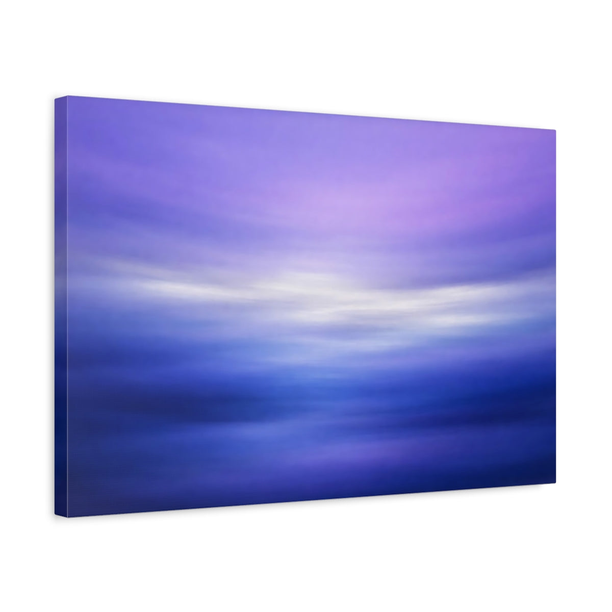 Side Mockup 3. Abstract Abstract Colors Purple Blue Gradient shown as stretched canvas wall art
