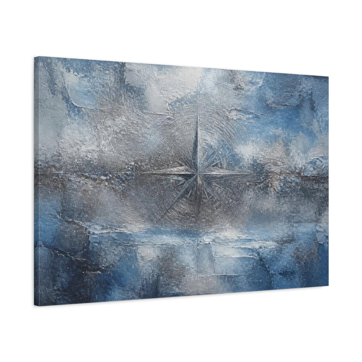 Main Mockup. Abstract Compass Rose shown as canvas print
