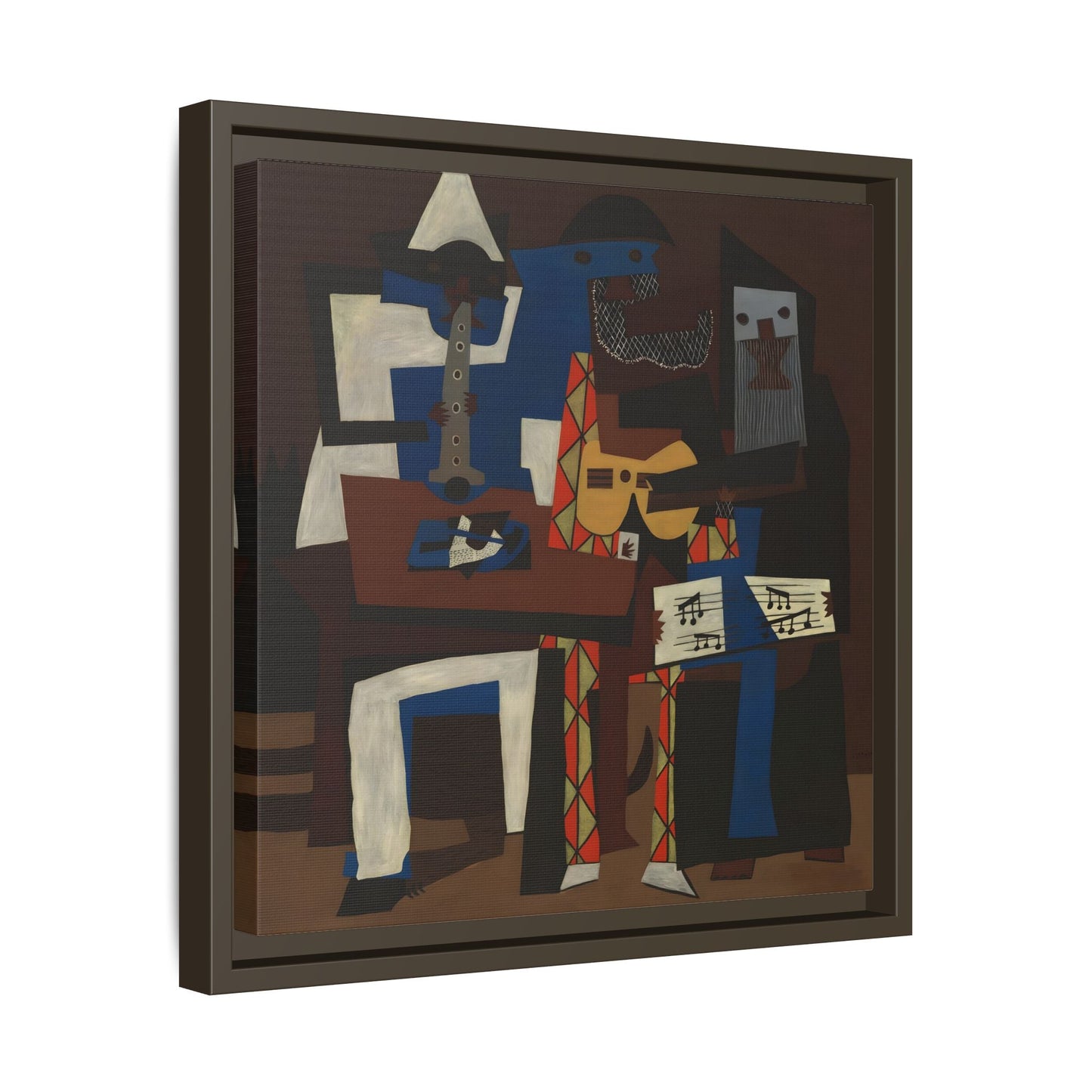 Abstract Cubist Picasso Three Musicians - Canvas Wall Art Print