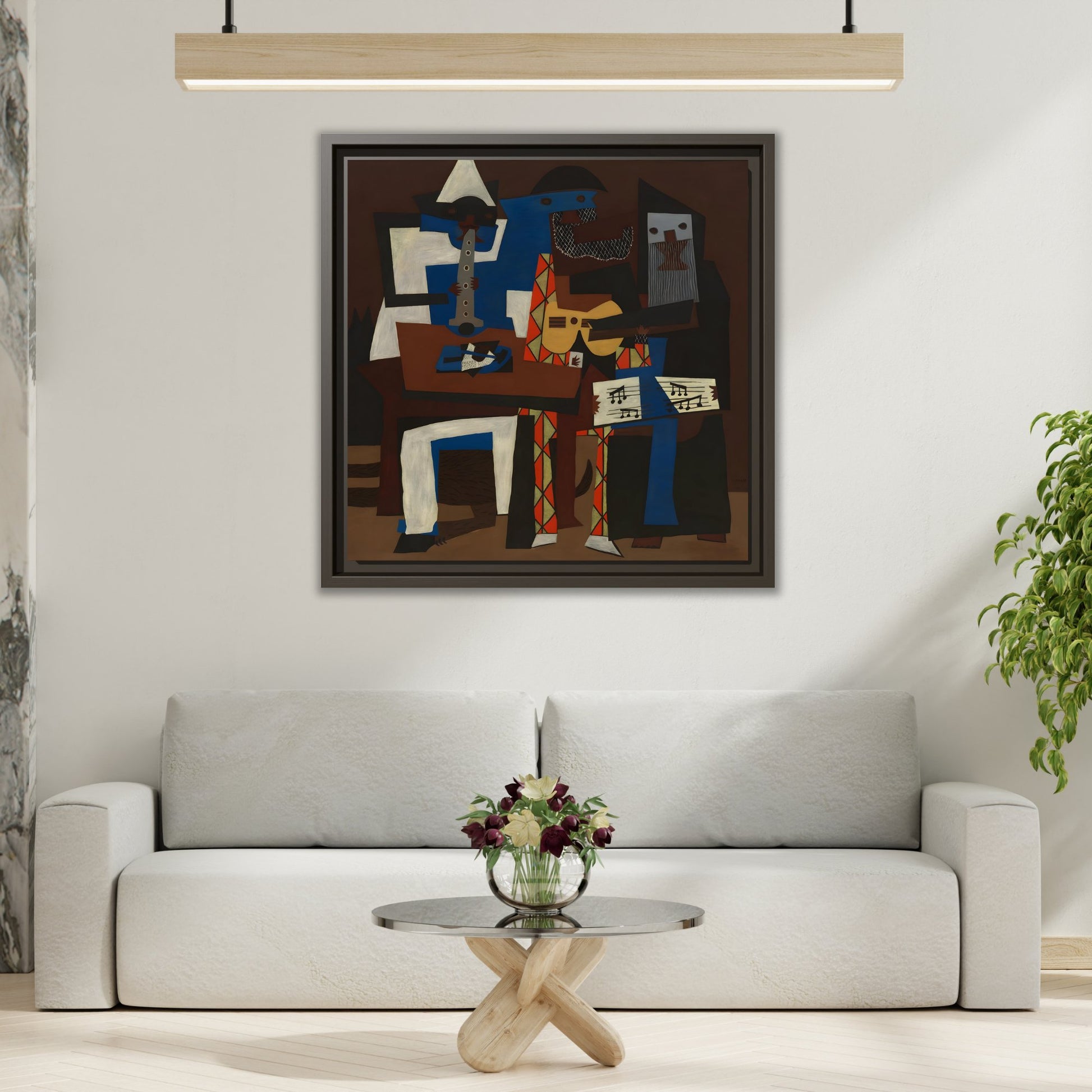 Abstract Cubist Picasso Three Musicians - Canvas Wall Art Print - YesArtYes