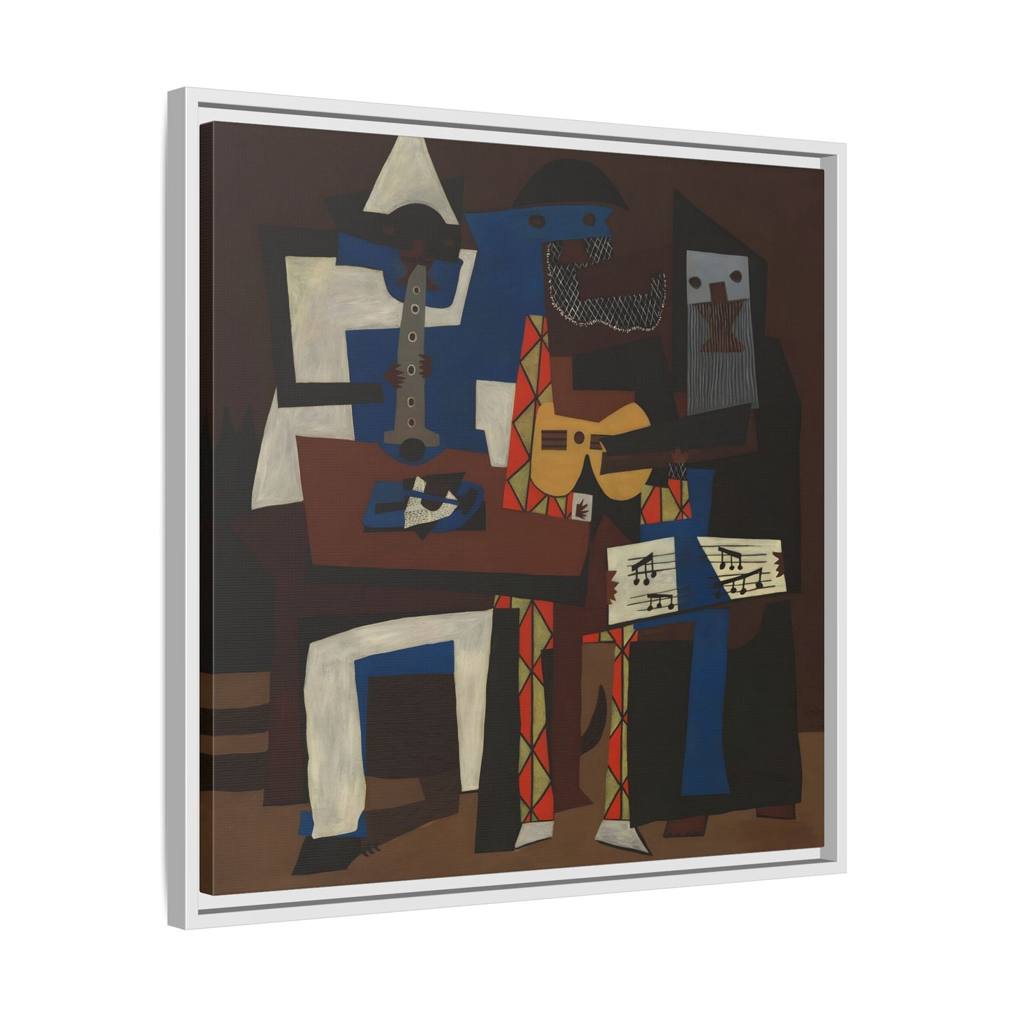 Abstract Cubist Picasso Three Musicians - Canvas Wall Art Print - YesArtYes