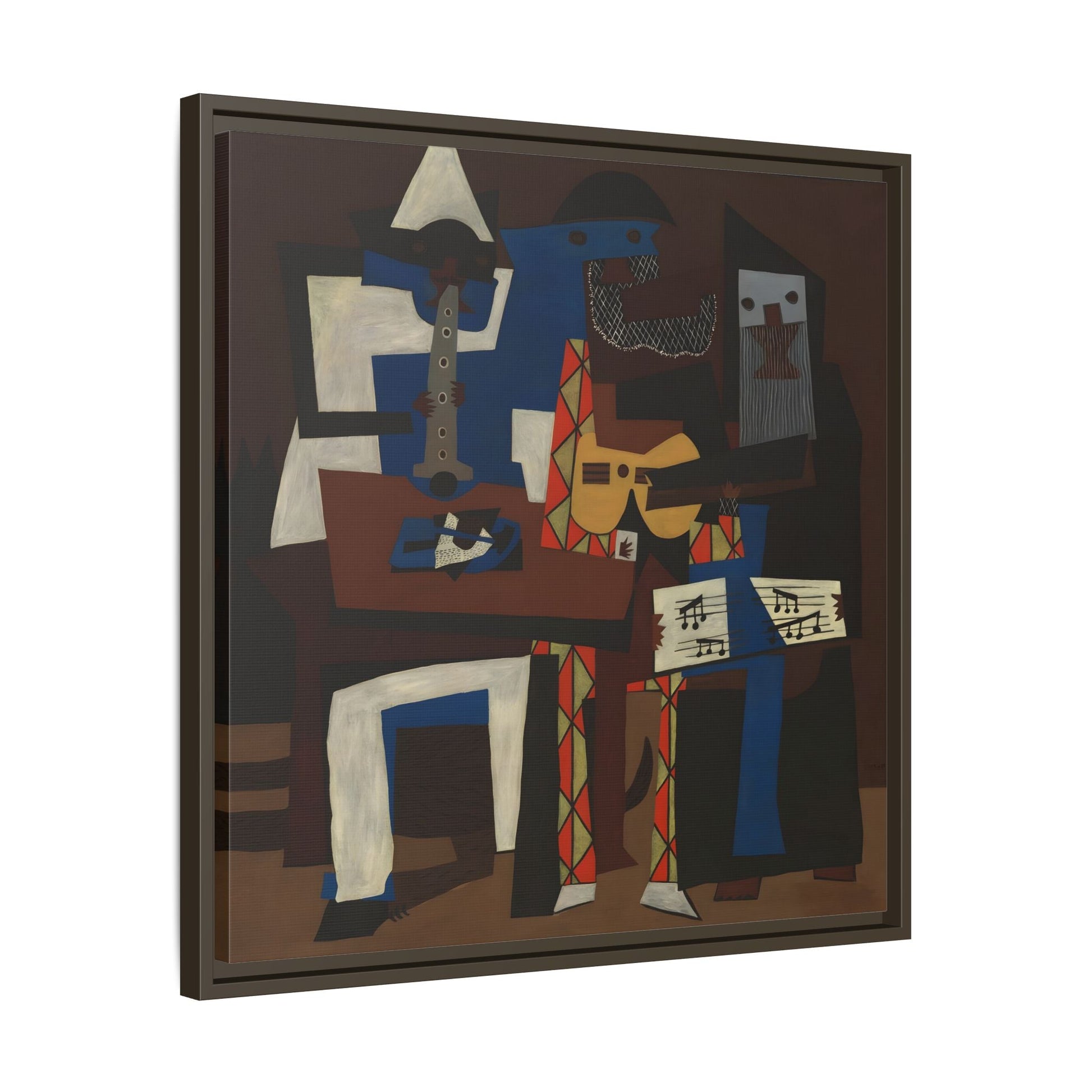 Abstract Cubist Picasso Three Musicians - Canvas Wall Art Print - YesArtYes