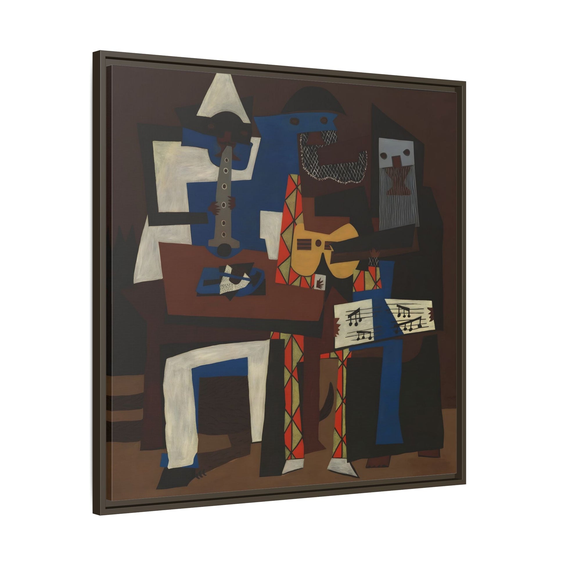 Abstract Cubist Picasso Three Musicians - Canvas Wall Art Print - YesArtYes