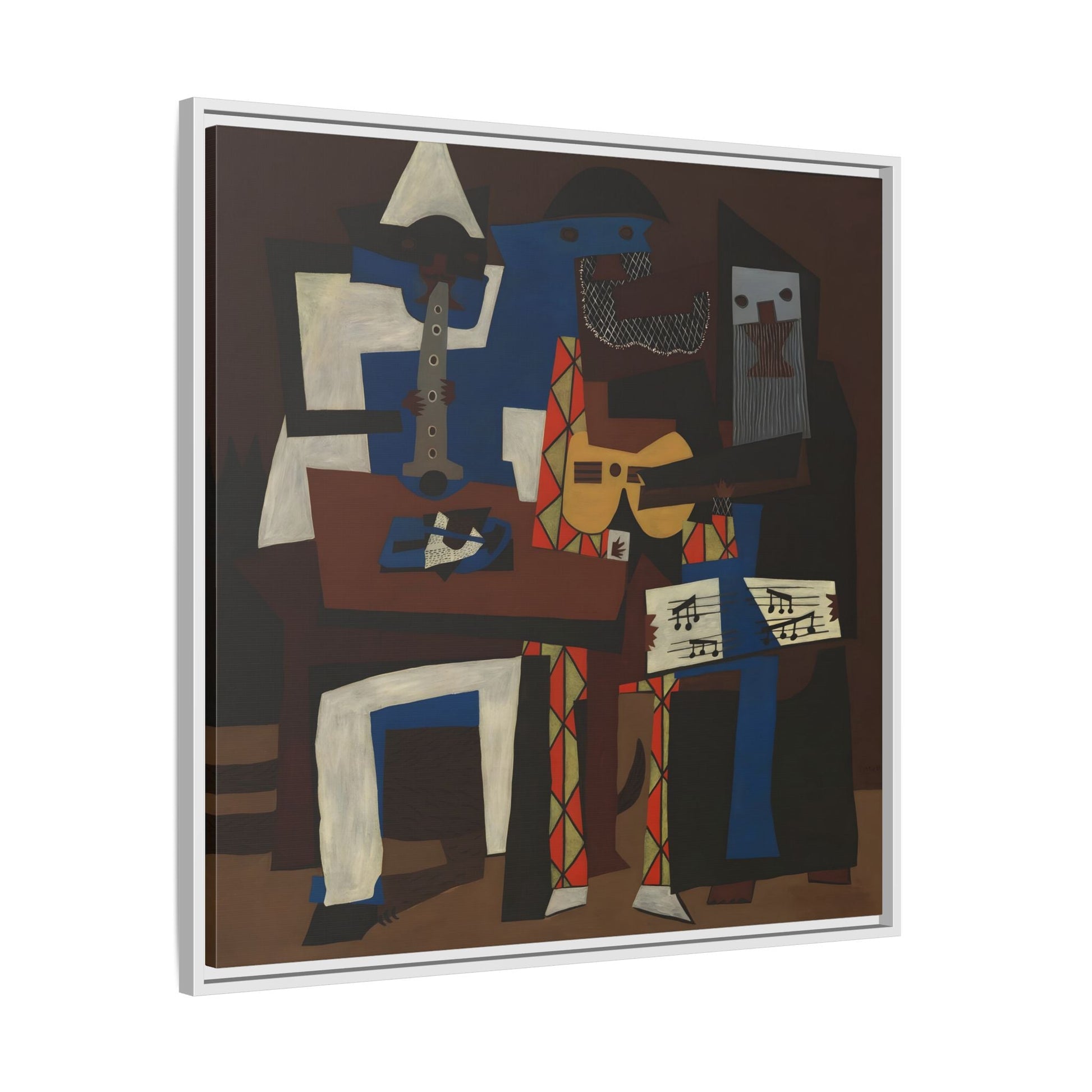 Abstract Cubist Picasso Three Musicians - Canvas Wall Art Print