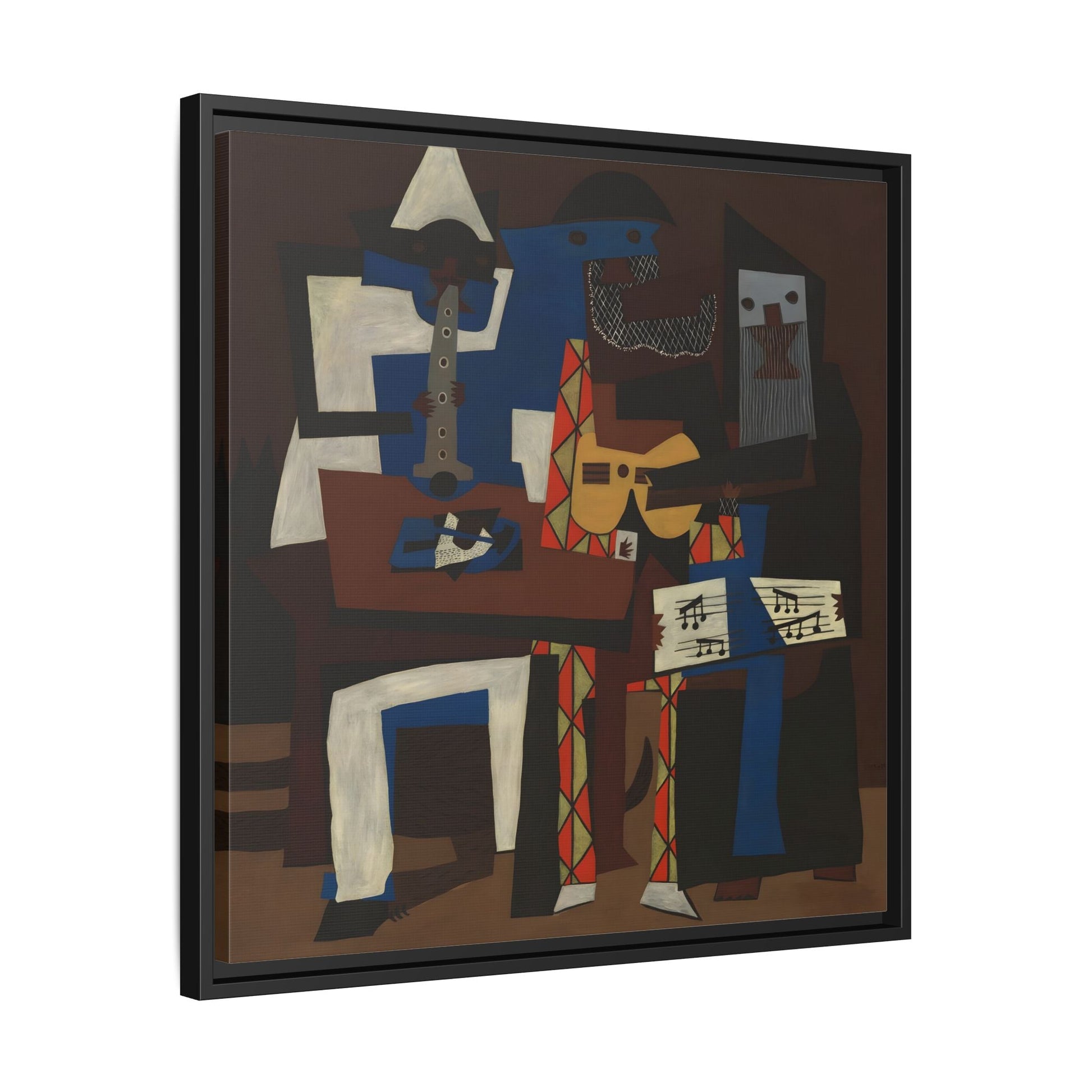 Abstract Cubist Picasso Three Musicians - Canvas Wall Art Print