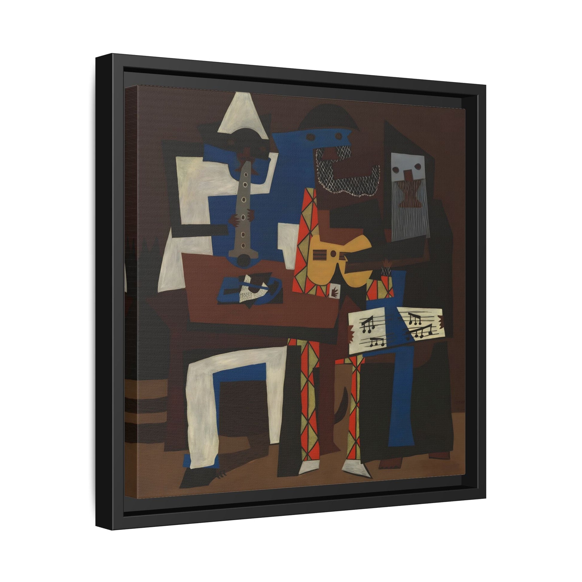 Abstract Cubist Picasso Three Musicians - Canvas Wall Art Print - YesArtYes