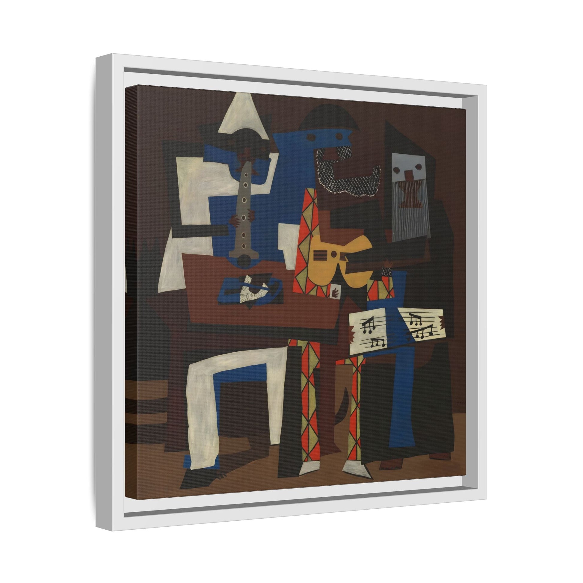 Abstract Cubist Picasso Three Musicians - Canvas Wall Art Print - YesArtYes