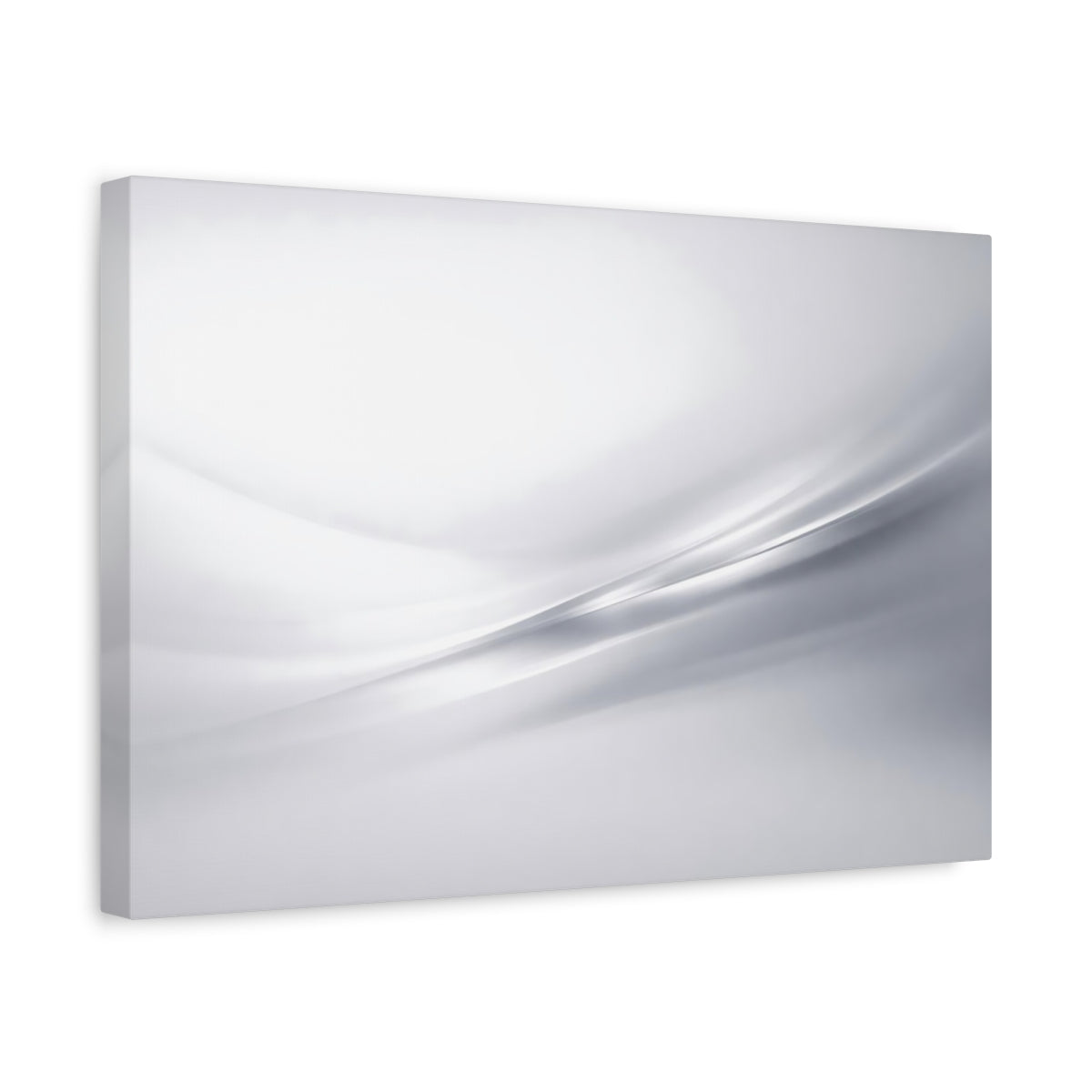 Side Mockup 4. Abstract Abstract Curves Grey And White shown as stretched canvas wall art