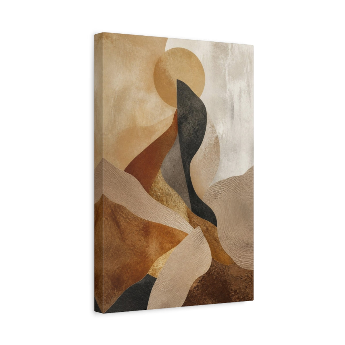 Side Mockup 4. Abstract Desert Dune shown as canvas print