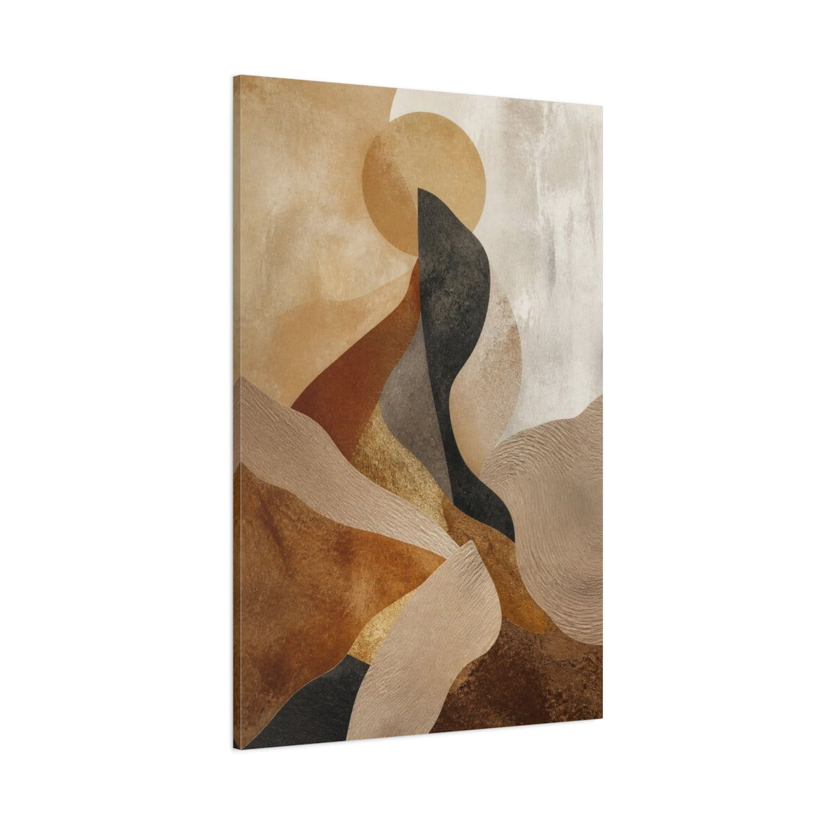 Side Mockup 1. Abstract Desert Dune shown as canvas print