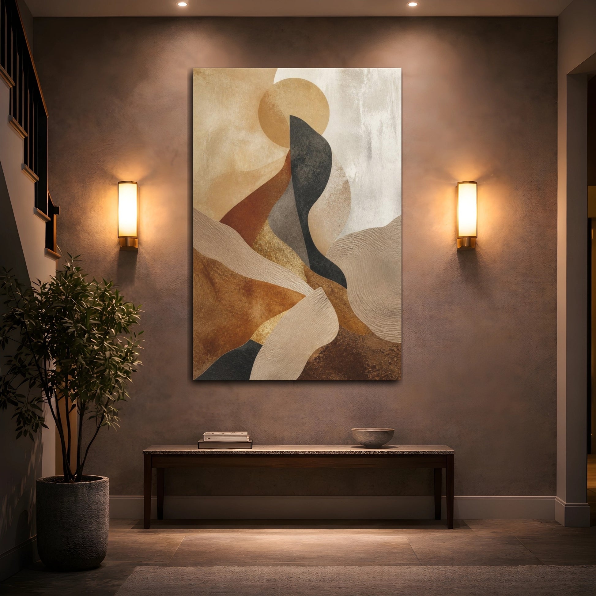 Mockup 2. Abstract Desert Dune shown as canvas print