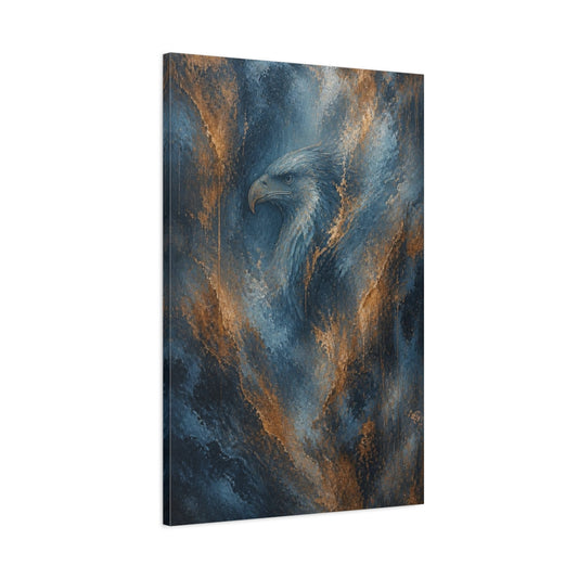 Main Mockup. Abstract Eagle Emergence shown as canvas print
