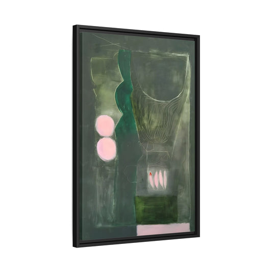Abstract Eclectic Modern Canvas Painting Print - Extra Large Green Wall Art