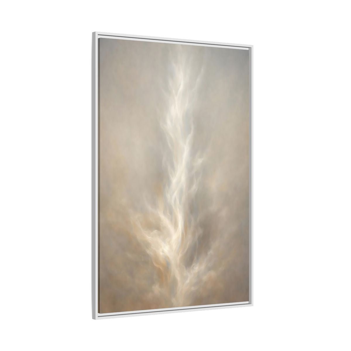 Abstract Ethereal Form Warm - Framed Canvas Wall Art Print - YesArtYes