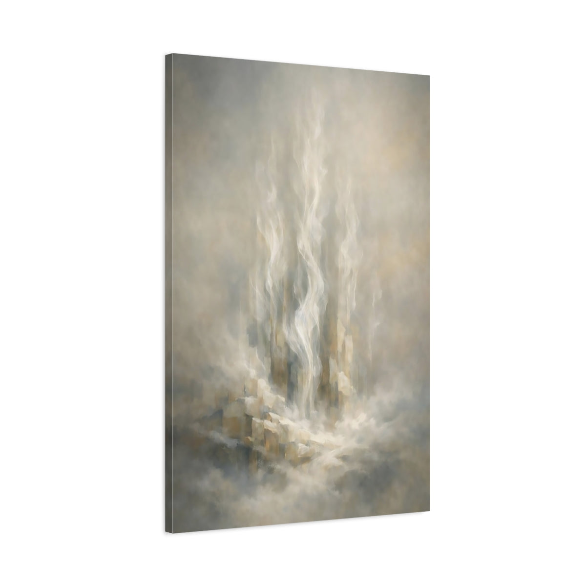 Side Mockup 1. Abstract Ethereal Light Ethereal Abstract shown as stretched canvas wall art