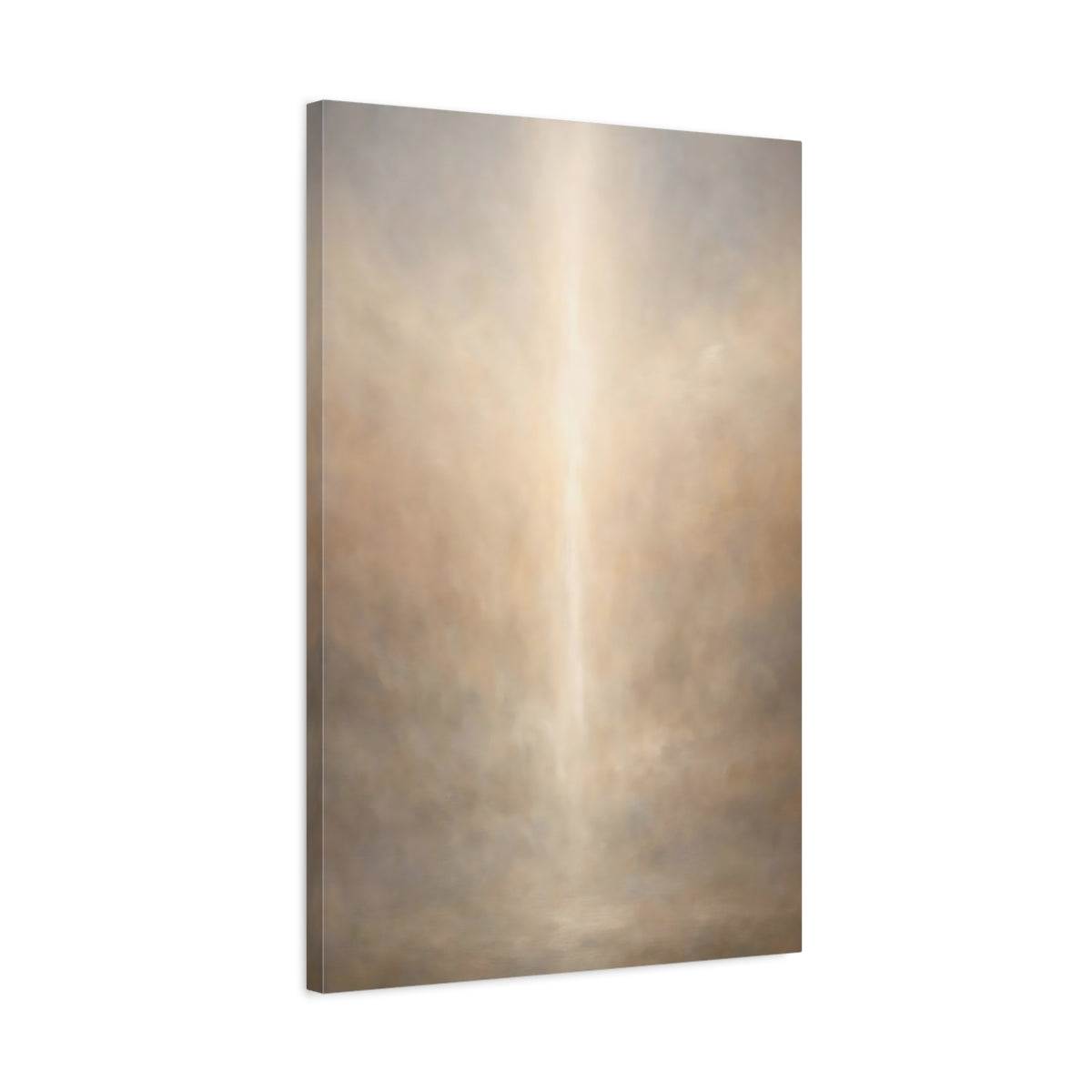 Side Mockup 2. Abstract Ethereal Light Warm Abstract Light shown as stretched canvas wall art
