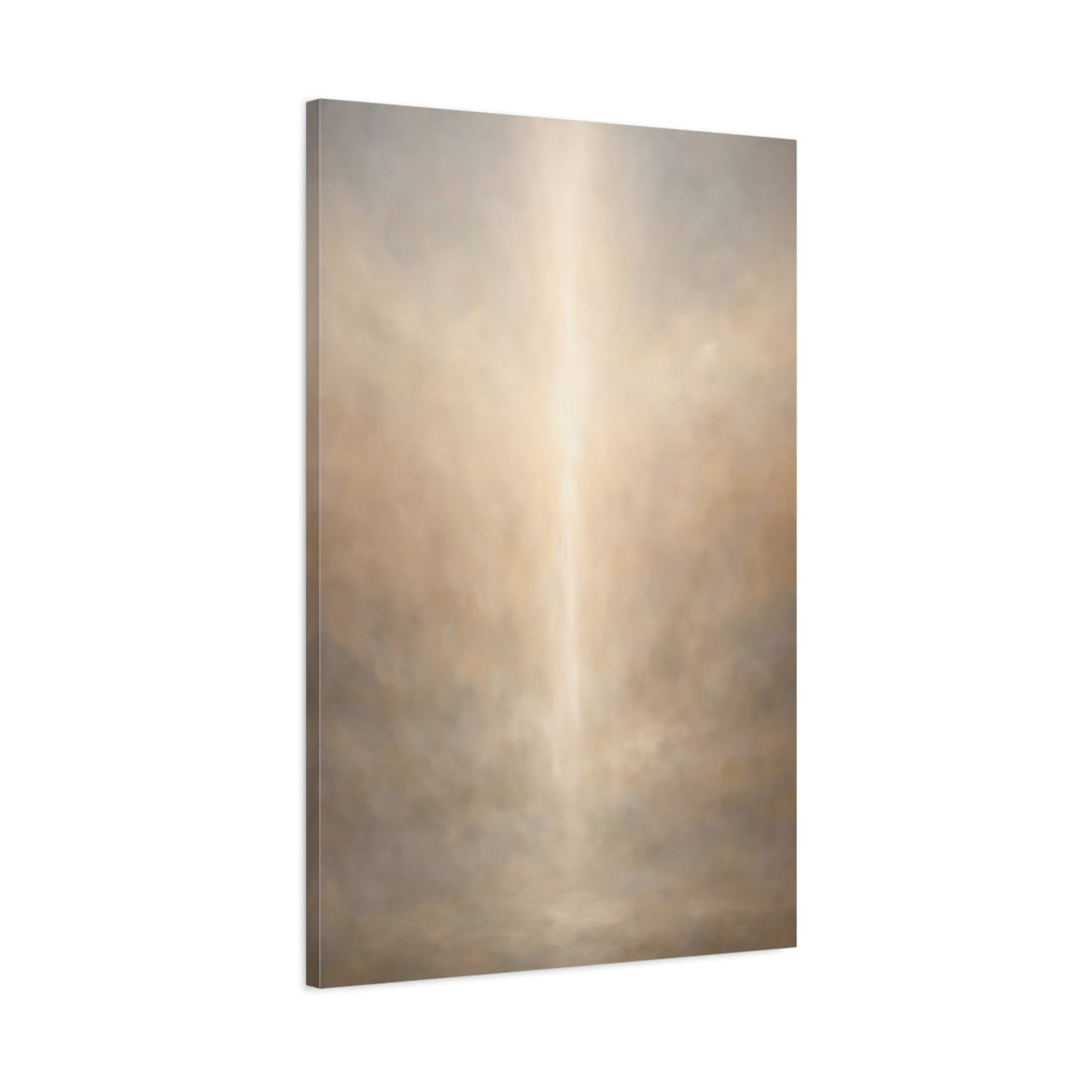Side Mockup 1. Abstract Ethereal Light Warm Abstract Light shown as stretched canvas wall art