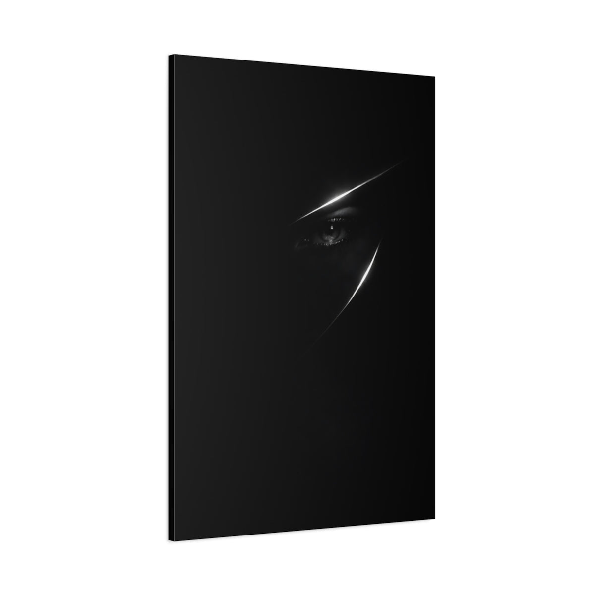 Abstract Eye Black And - Canvas Wall Art Print - YesArtYes