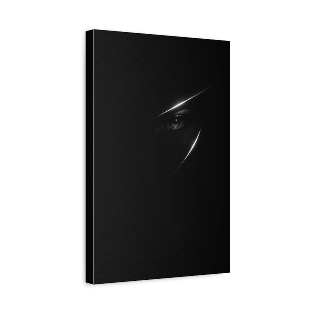 Abstract Eye Black And - Canvas Wall Art Print - YesArtYes