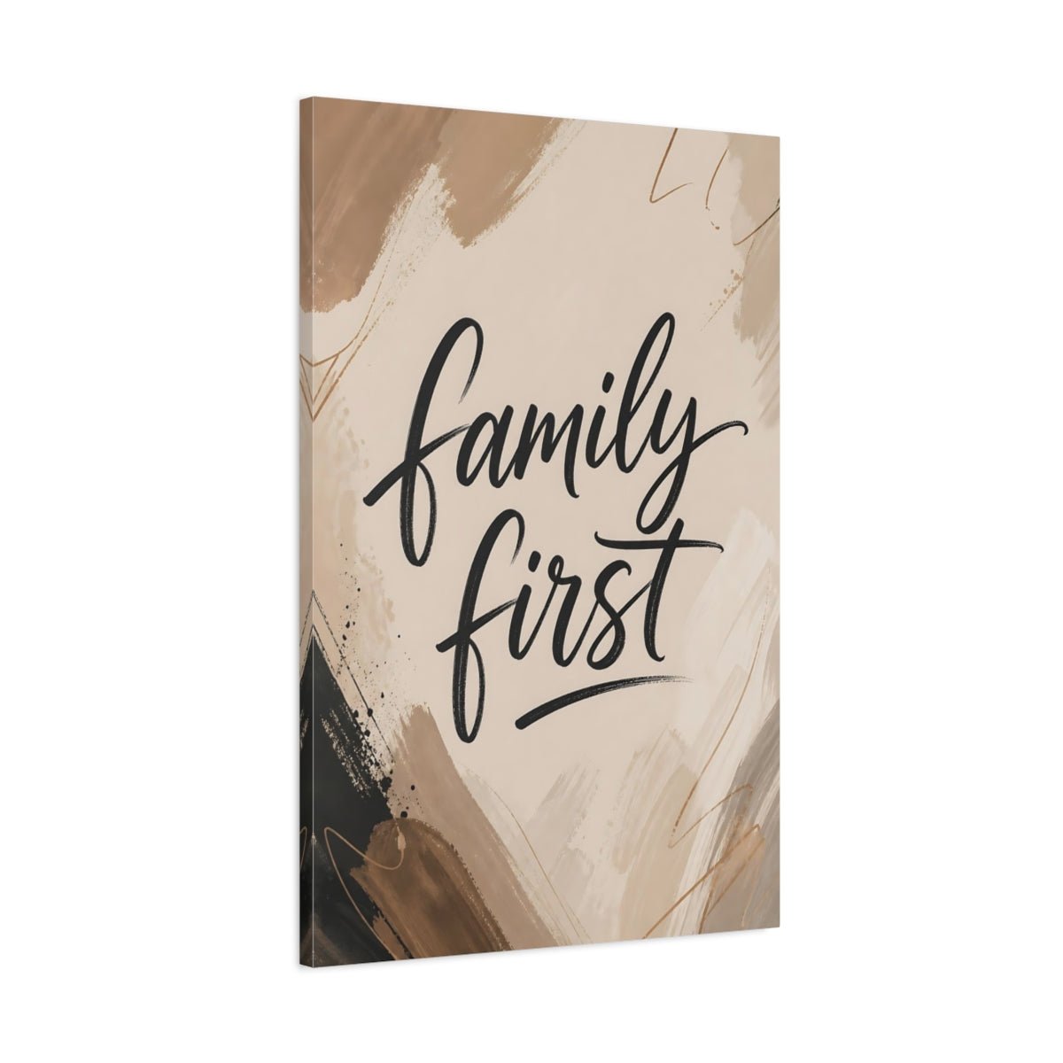 Abstract Family First Canvas Print – Modern Decor for Living Room, Above Couch - YesArtYes