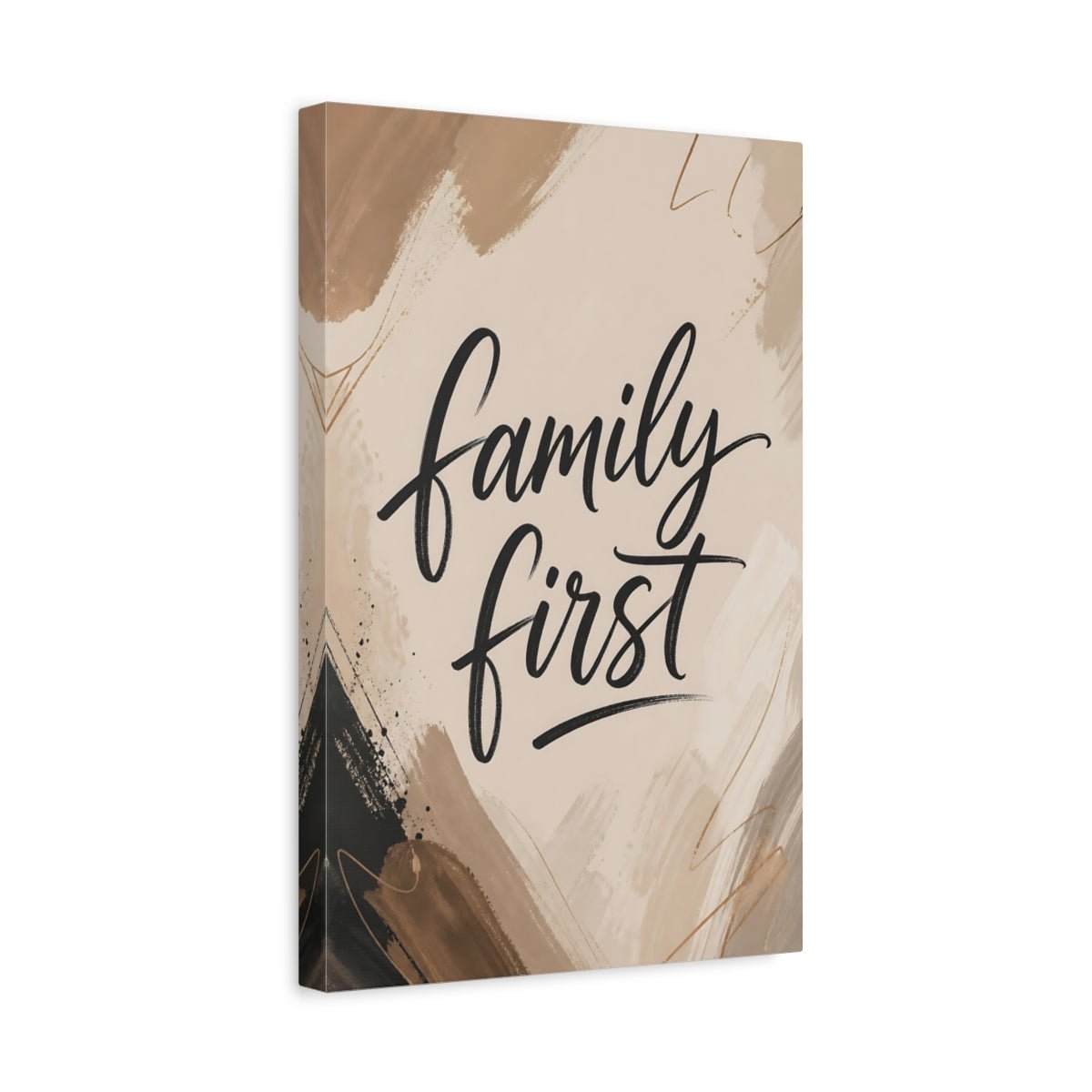 Abstract Family First Canvas Print – Modern Decor for Living Room, Above Couch - YesArtYes