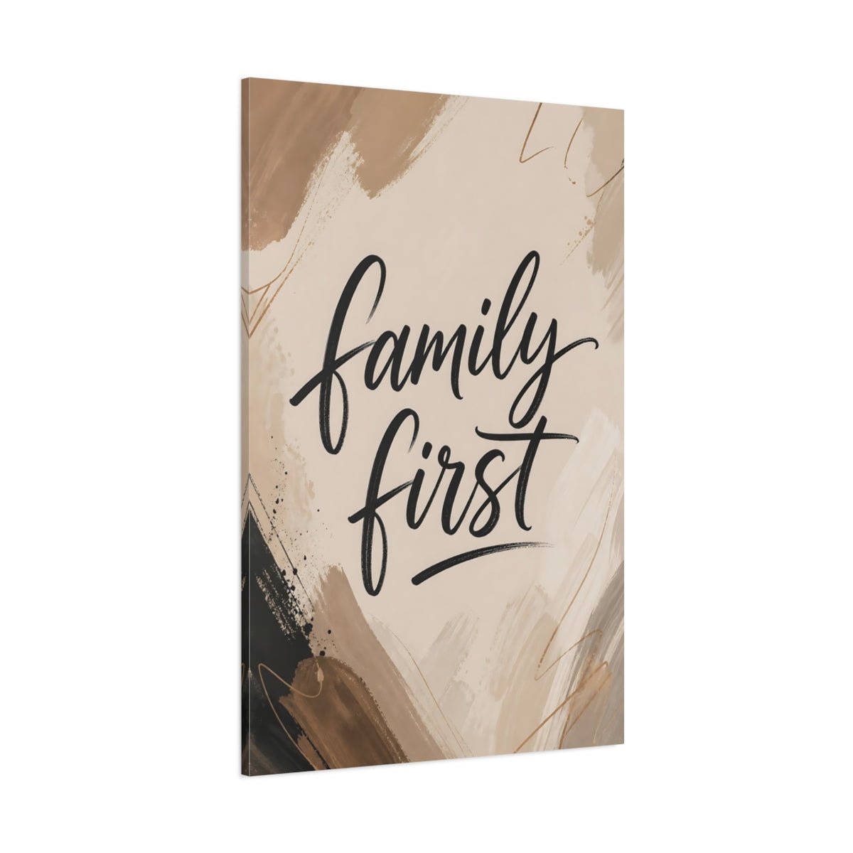 Abstract Family First Canvas Print – Modern Decor for Living Room, Above Couch - YesArtYes