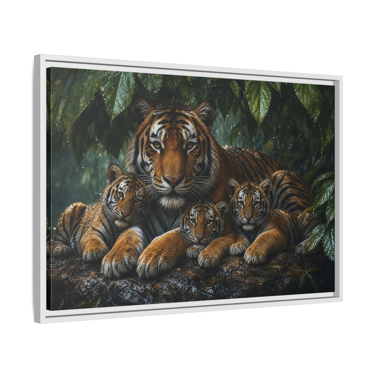 Side Mockup 10. Abstract shown as stretched canvas wall art