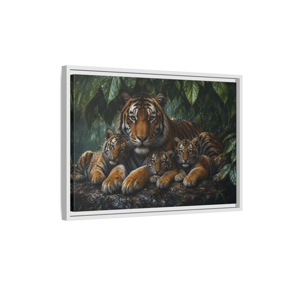 Side Mockup 1. Abstract shown as stretched canvas wall art