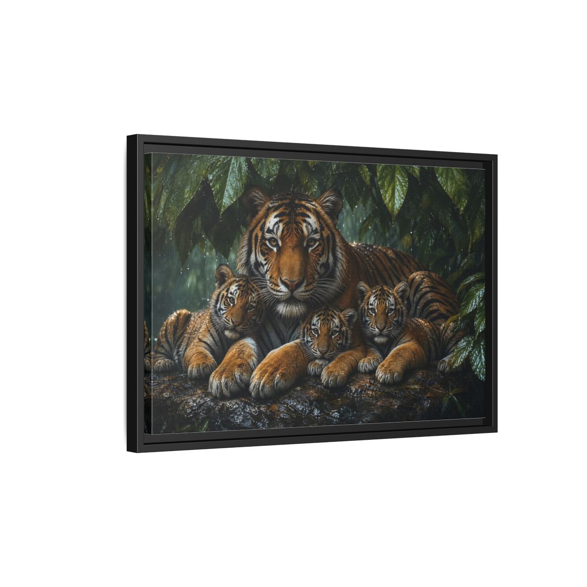 Side Mockup 3. Abstract shown as stretched canvas wall art