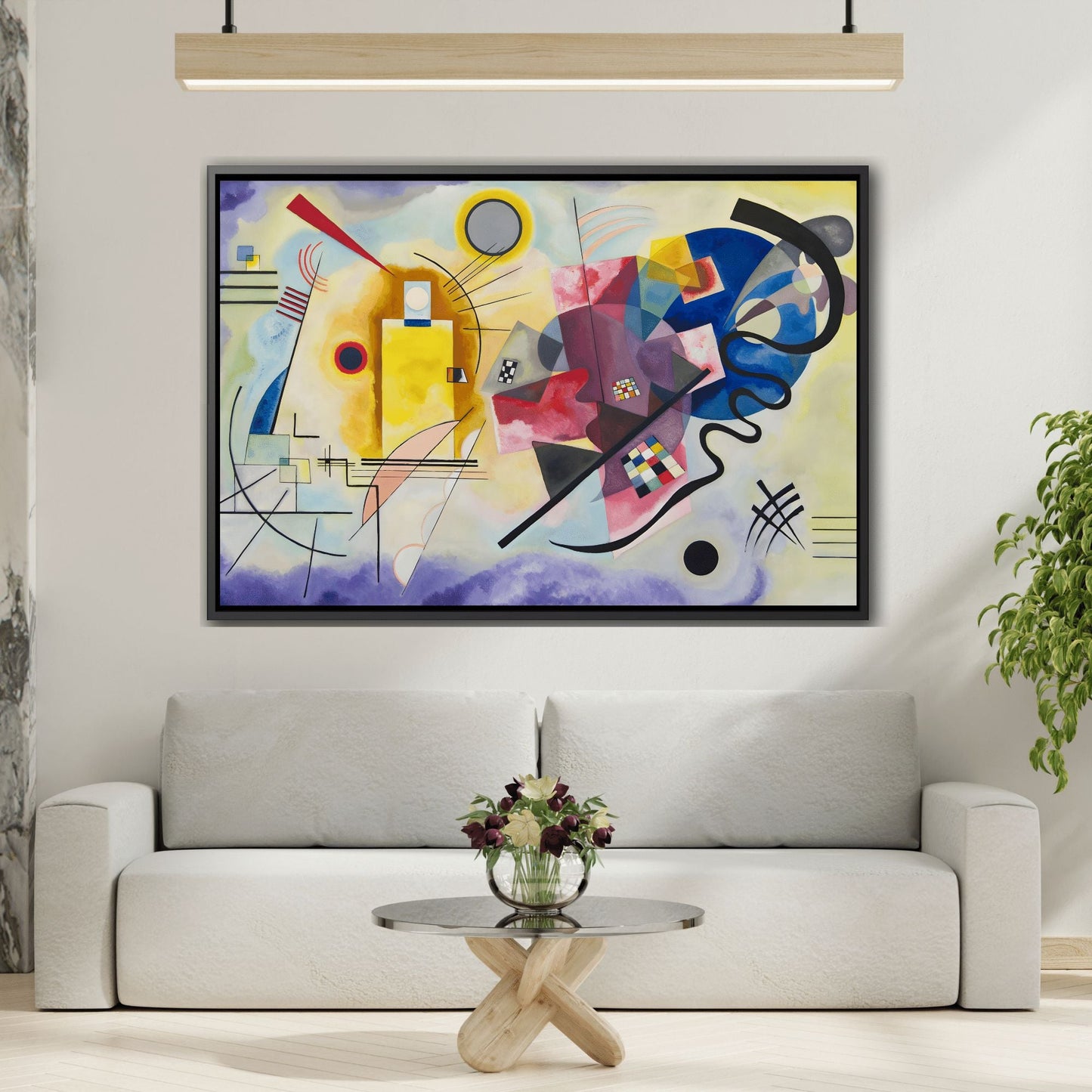 Abstract Canvas Wall Art Print - Yellow Red Blue by Kandinsky